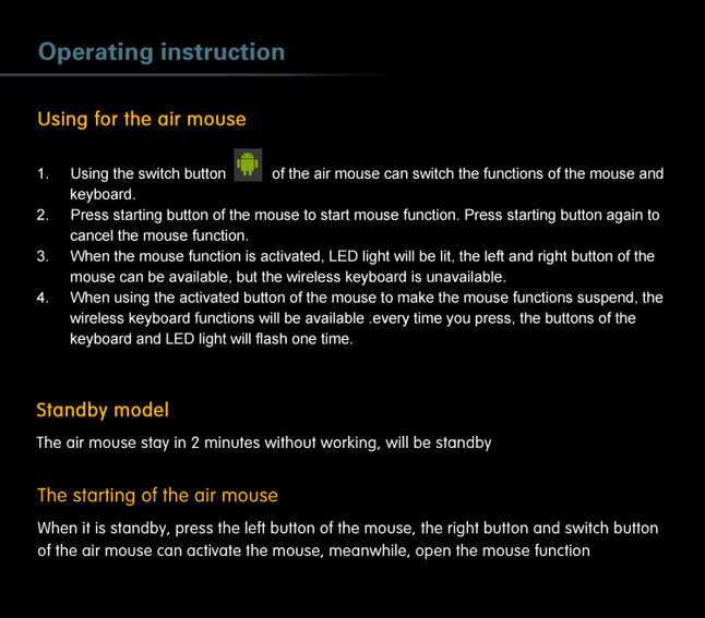 Air Mouse + Keyboard RC12 ( Wireless )