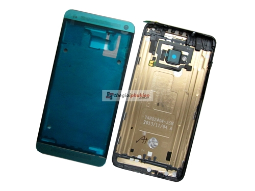 vỏ htc one M7 gold 