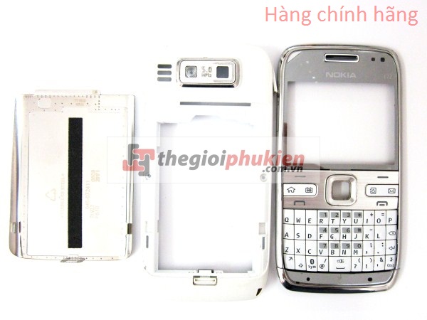 Vỏ Nokia E72 Trắng công ty full bộ