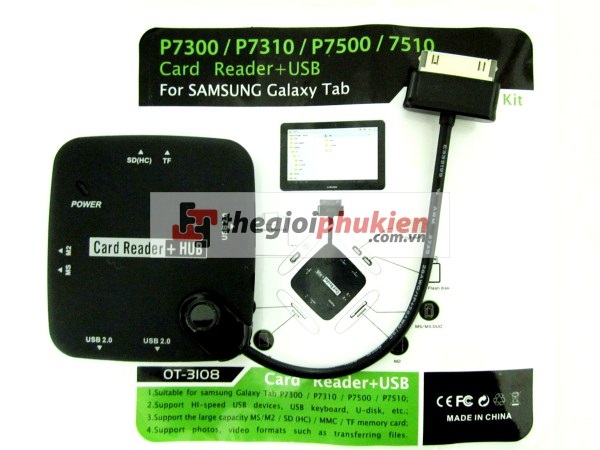 Samsung P7500 Kit 5 in 1 (3 Hub OTG + All Card reader )