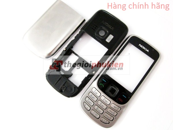 Vỏ Nokia 6303 Bạc Công ty full bộ