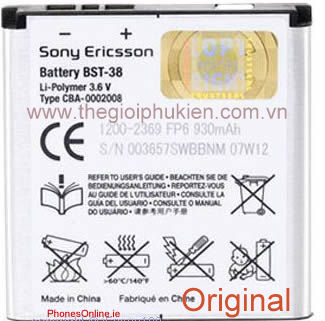 Pin Sony Ericsson BST-38 Original