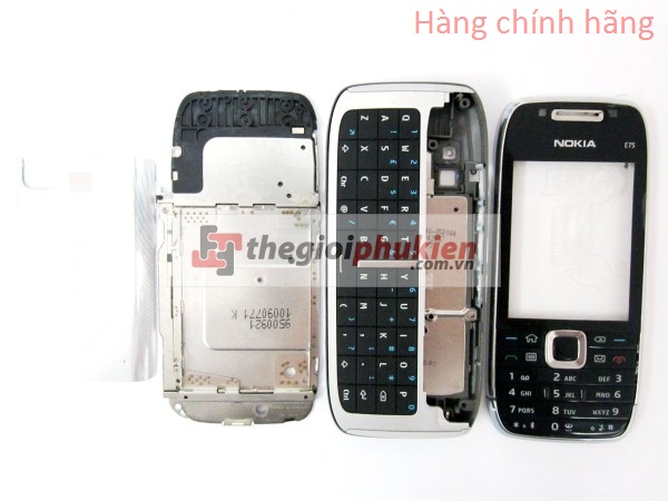 Vỏ Nokia E75 Đen Công ty full bộ